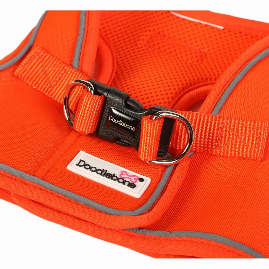 Doodlebone Snappy Step In Dog Harness - Tangerine Orange