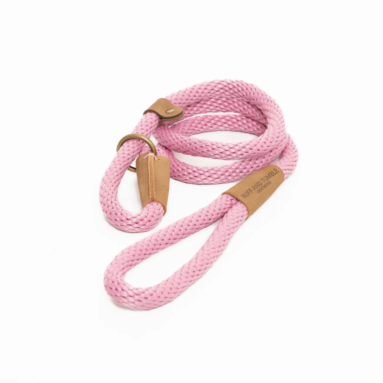 Dusky Pink Rope Dog Lead by Ruff And Tumble