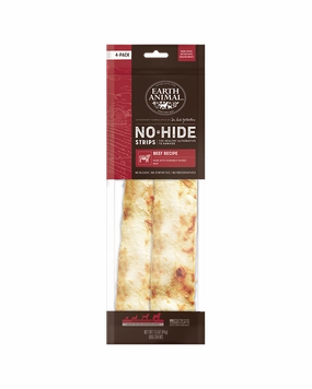 Earth Animal Beef No-Hide? Strip Dog Chews 4-Pack