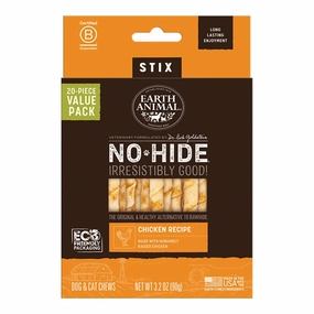 Earth Animal Chicken No-Hide? Stix Dog Chews Value Pack - 20pk