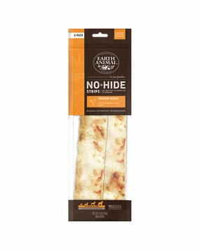 Earth Animal Chicken No-Hide? Strip Dog Chews 4-Pack