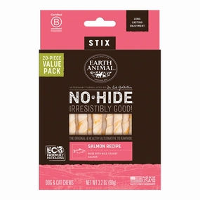 Earth Animal Salmon No-Hide? Stix Dog Chews Value Pack - 20pk
