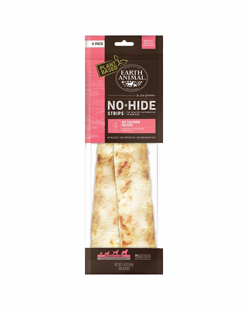 Earth Animal Salmon No-Hide? Strip Dog Chews 4-Pack
