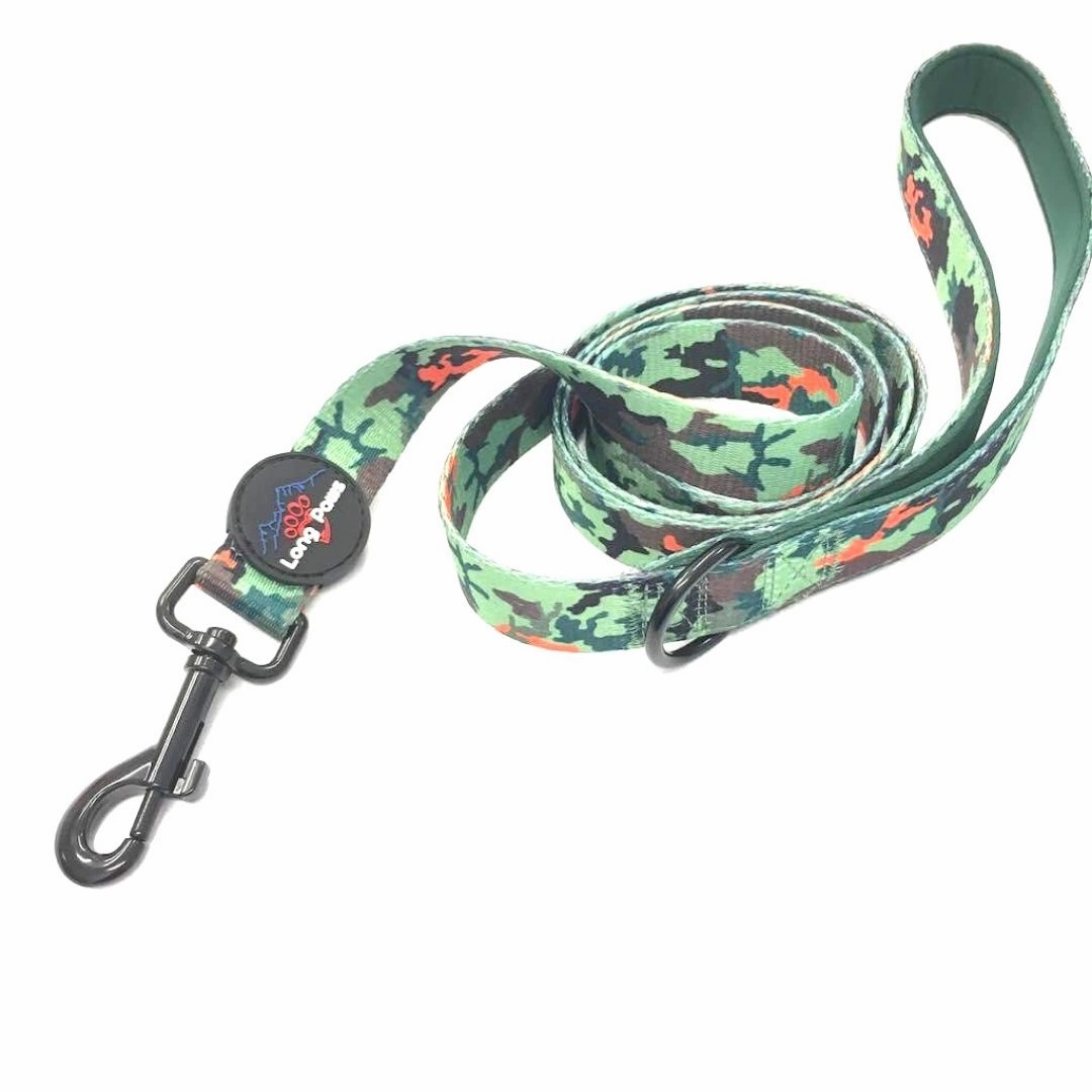 Earth Friendly Trekker Dog Harness Citrus Army Camo