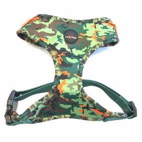 Earth Friendly Trekker Dog Harness Citrus Army Camo