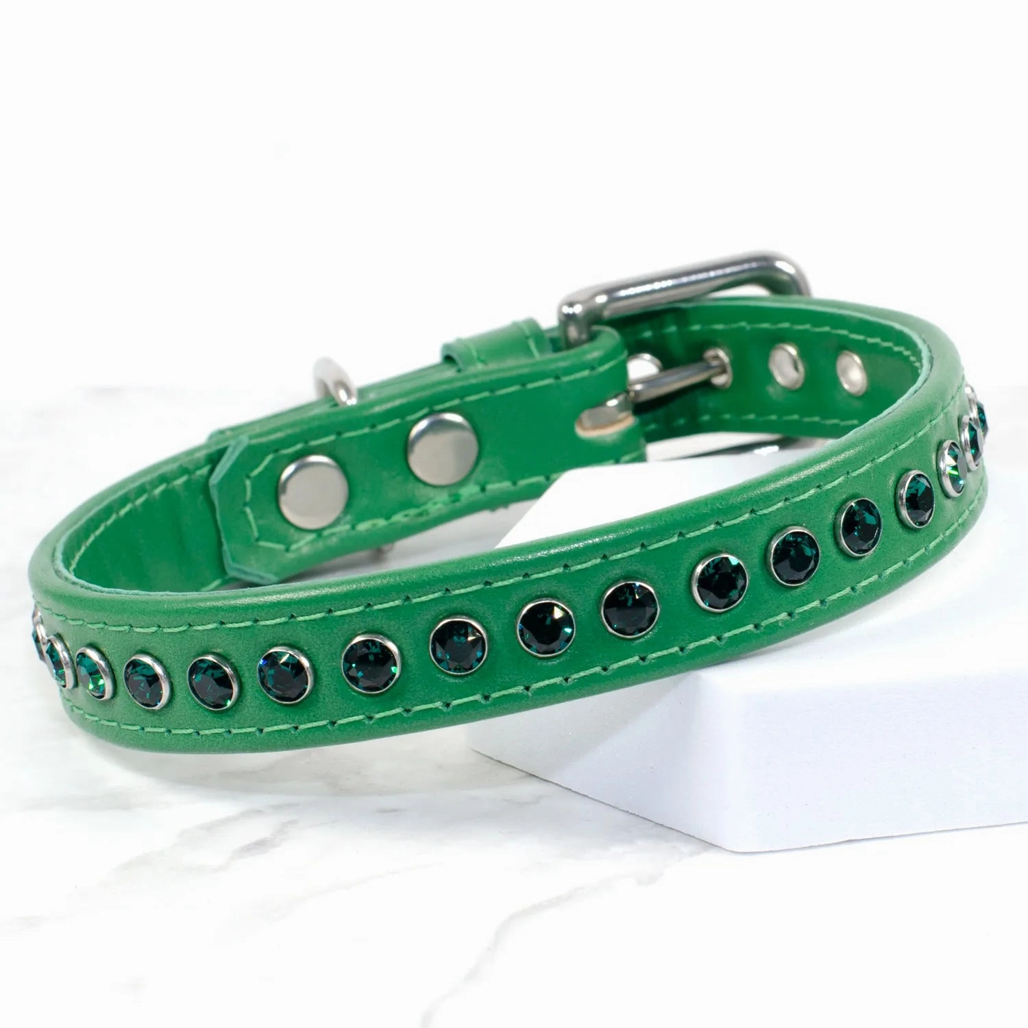 Emerald City Green Swarovski Dog Collar by Petiquette