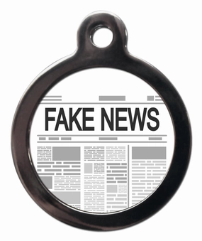 Fake News Dog ID Tag