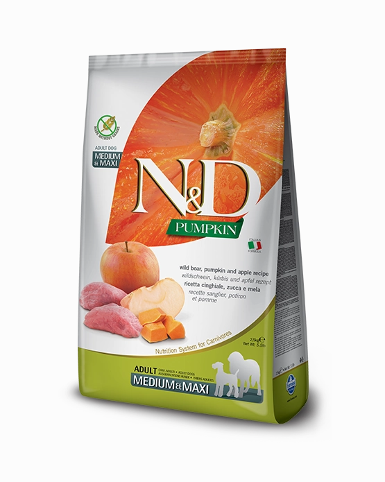 Farmina N&D Pumpkin Boar & Apple Adult Medium & Maxi Dry Dog Food 26.4lb