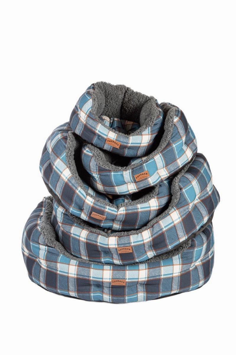 FatFace Fleece Check Deluxe Slumber Dog Bed by Danish Design