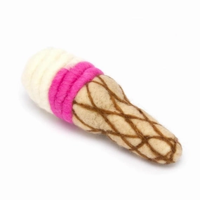 Felt Ice Cream Cone Dog Toy