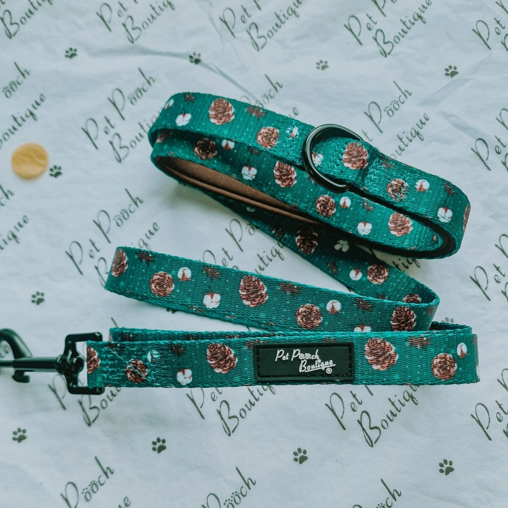 Forest Fir Cone Dog Collar