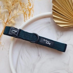 Forest Green Cord Dog Collar