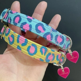 Funky Leopard Print Dog Collar