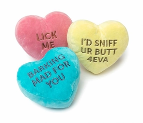 FuzzYard Candy Hearts 3 Pack Dog Toys