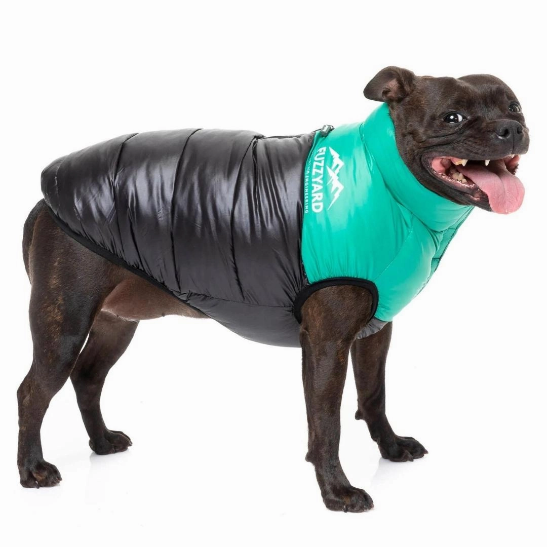 FuzzYard East Harlem Puffer Dog Jacket - Green