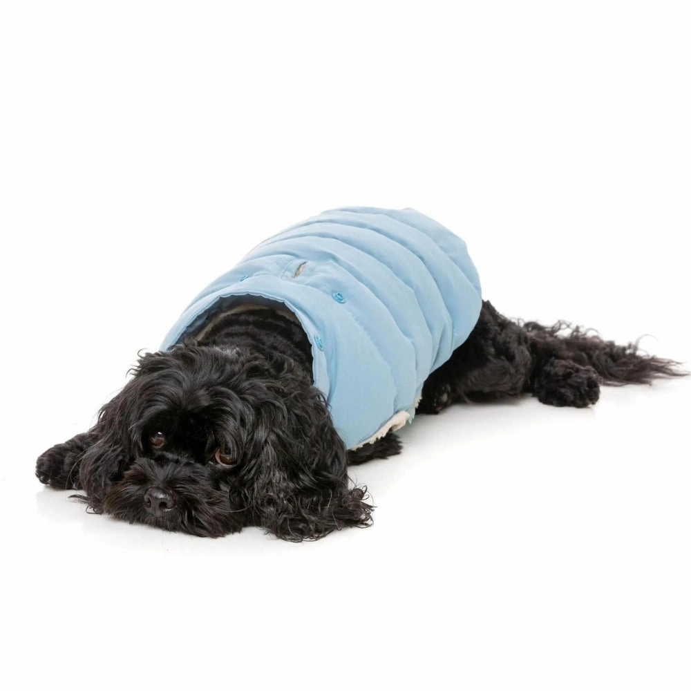 FuzzYard Essential Puffer Dog Jacket - Blue