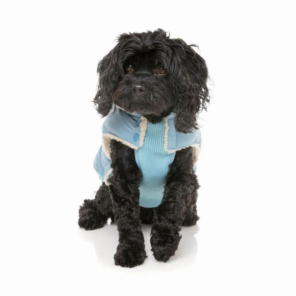 FuzzYard Essential Puffer Dog Jacket - Blue