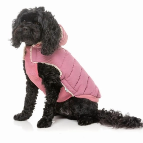 FuzzYard Essential Puffer Dog Jacket - Mauve