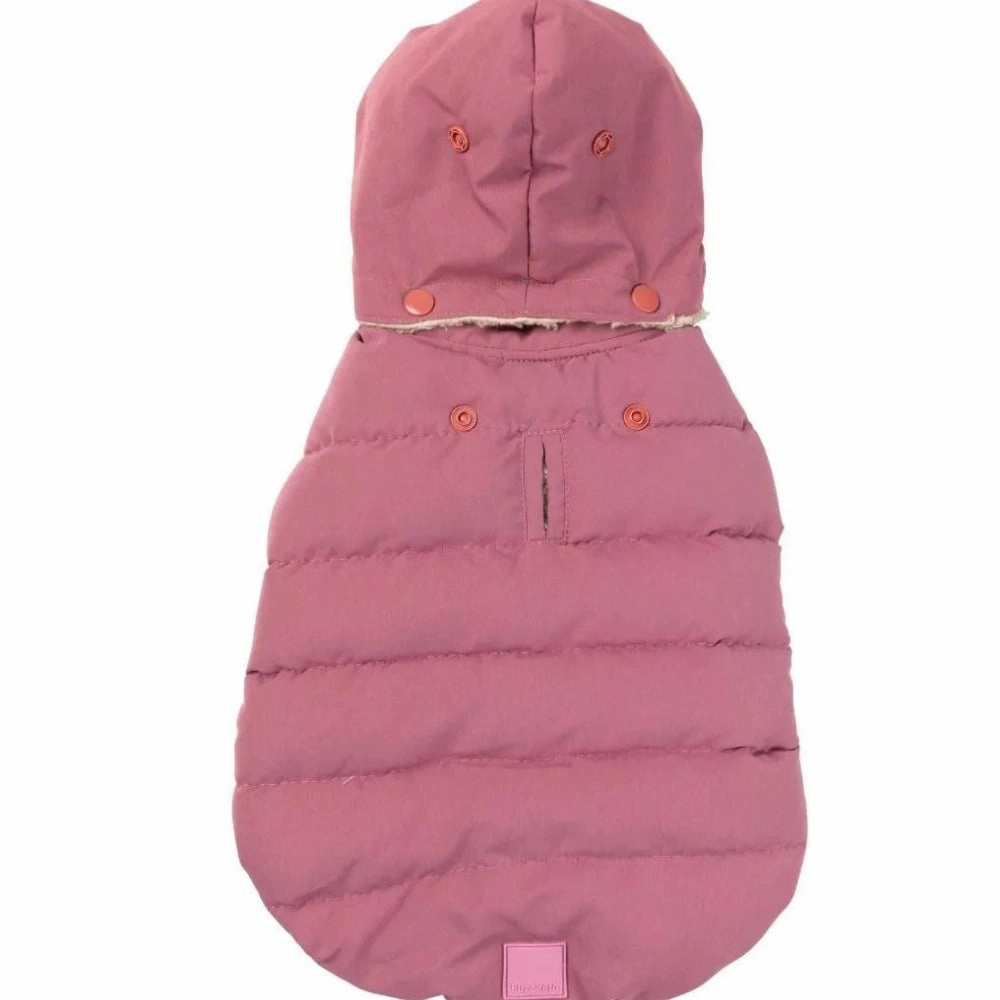 FuzzYard Essential Puffer Dog Jacket - Mauve
