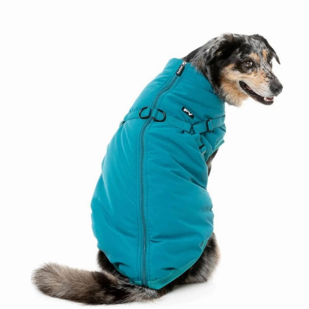 FuzzYard Flash Dog Harness Jacket - Dark Teal