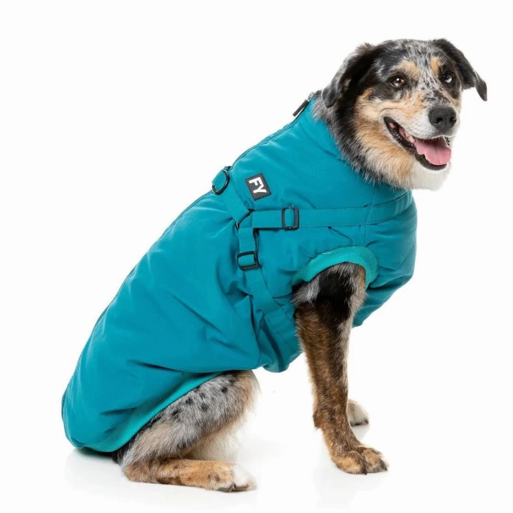 FuzzYard Flash Dog Harness Jacket - Dark Teal