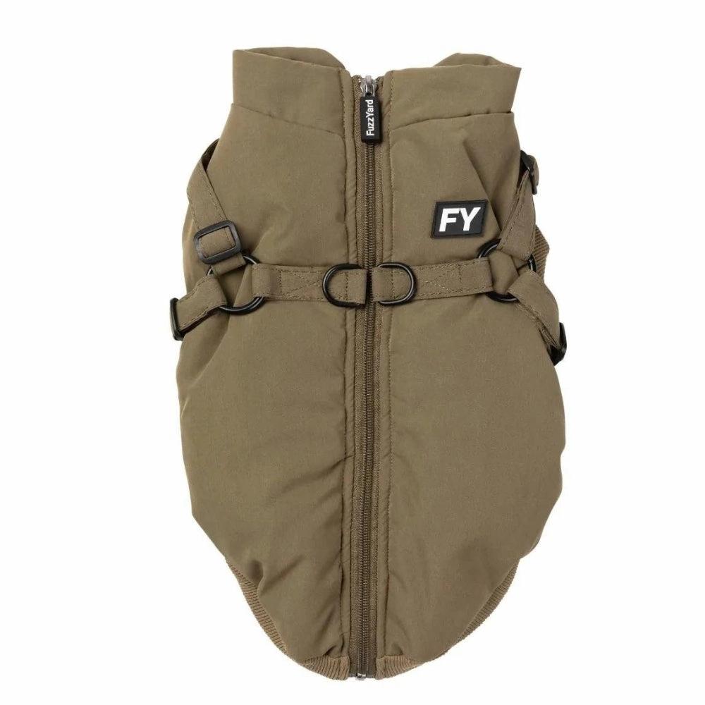 FuzzYard Flash Dog Harness Jacket - Khaki