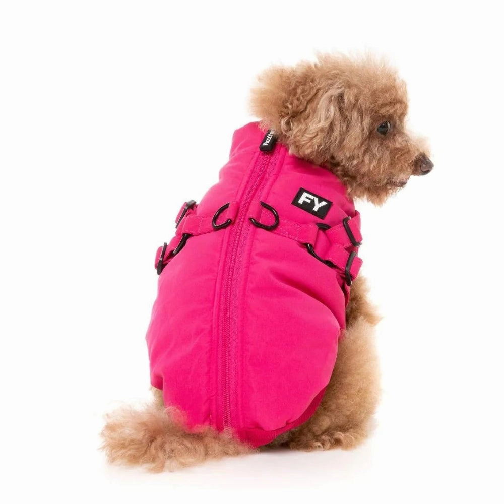 FuzzYard Flash Dog Harness Jacket - Magenta