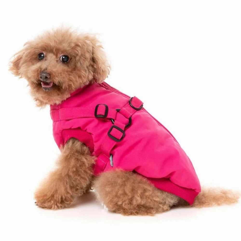 FuzzYard Flash Dog Harness Jacket - Magenta