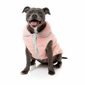 FuzzYard Hana Fleece Dog Jacket - Pink
