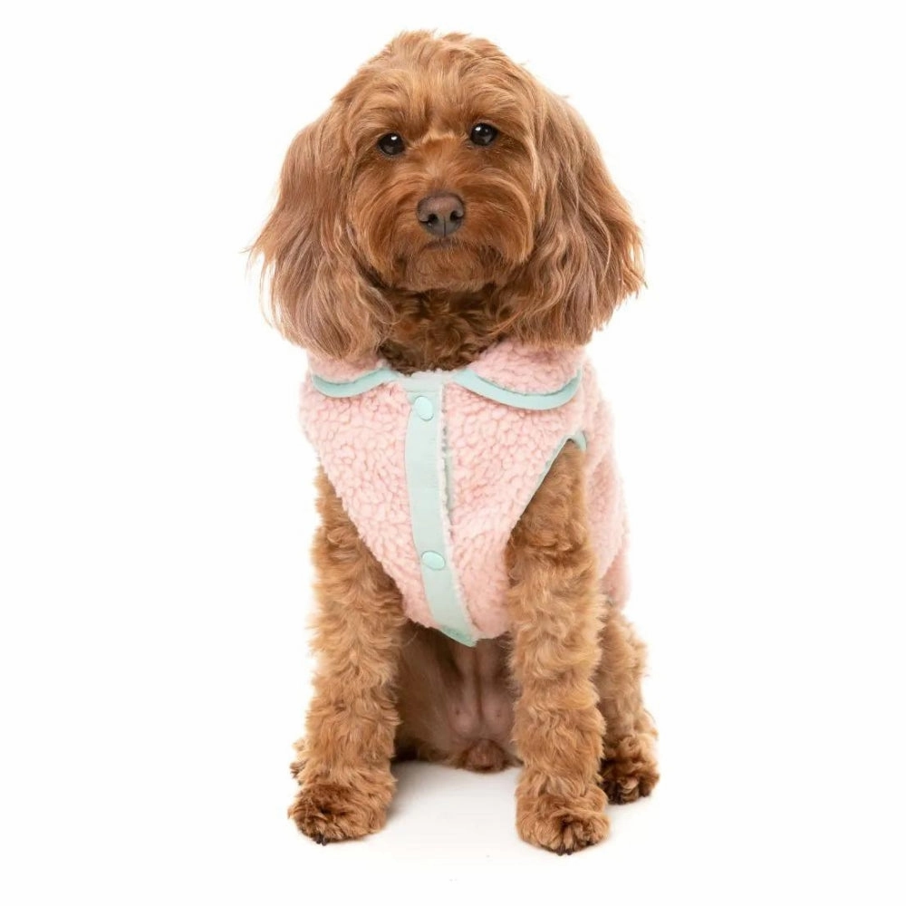FuzzYard Hana Fleece Dog Jacket - Pink