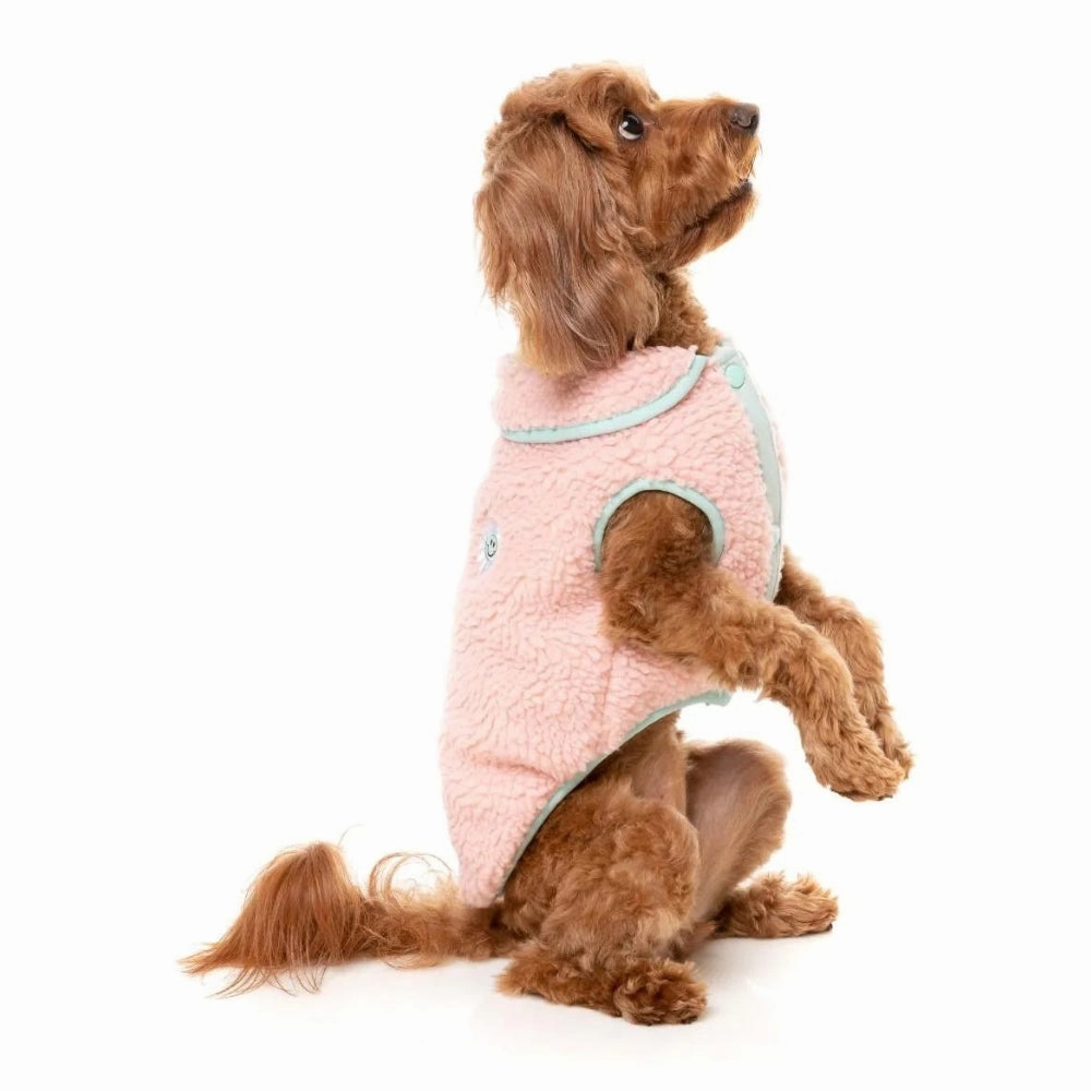 FuzzYard Hana Fleece Dog Jacket - Pink