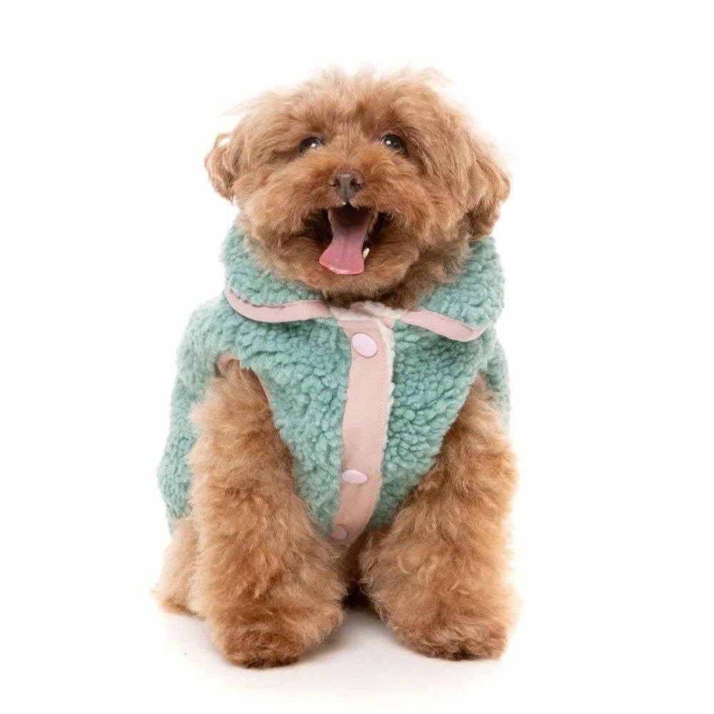FuzzYard Hana Fleece Dog Jacket - Sage