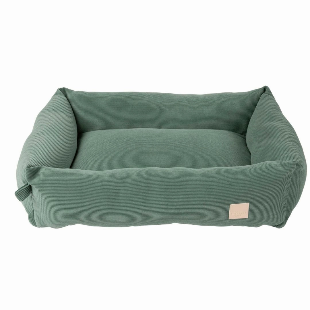 FuzzYard Life Corduroy Dog Bed in Myrtle Green