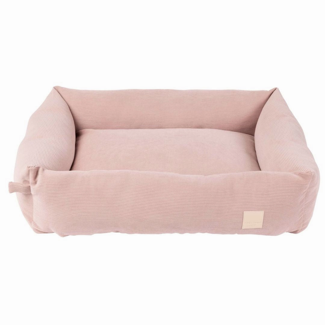 FuzzYard Life Corduroy Dog Bed in Soft Blush Pink