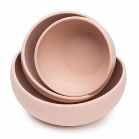 FuzzYard Life Silicone Dog Bowl In Soft Blush Pink