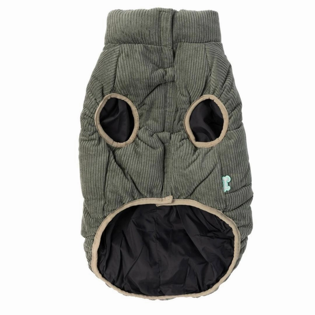 FuzzYard Mosman Corduroy Puffer Dog Jacket - Khaki