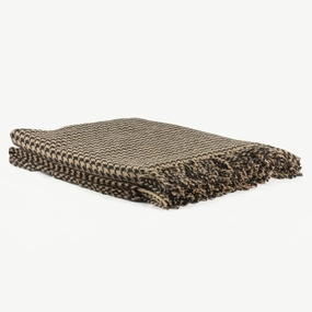 Giant Houndstooth Wool Rugleton
