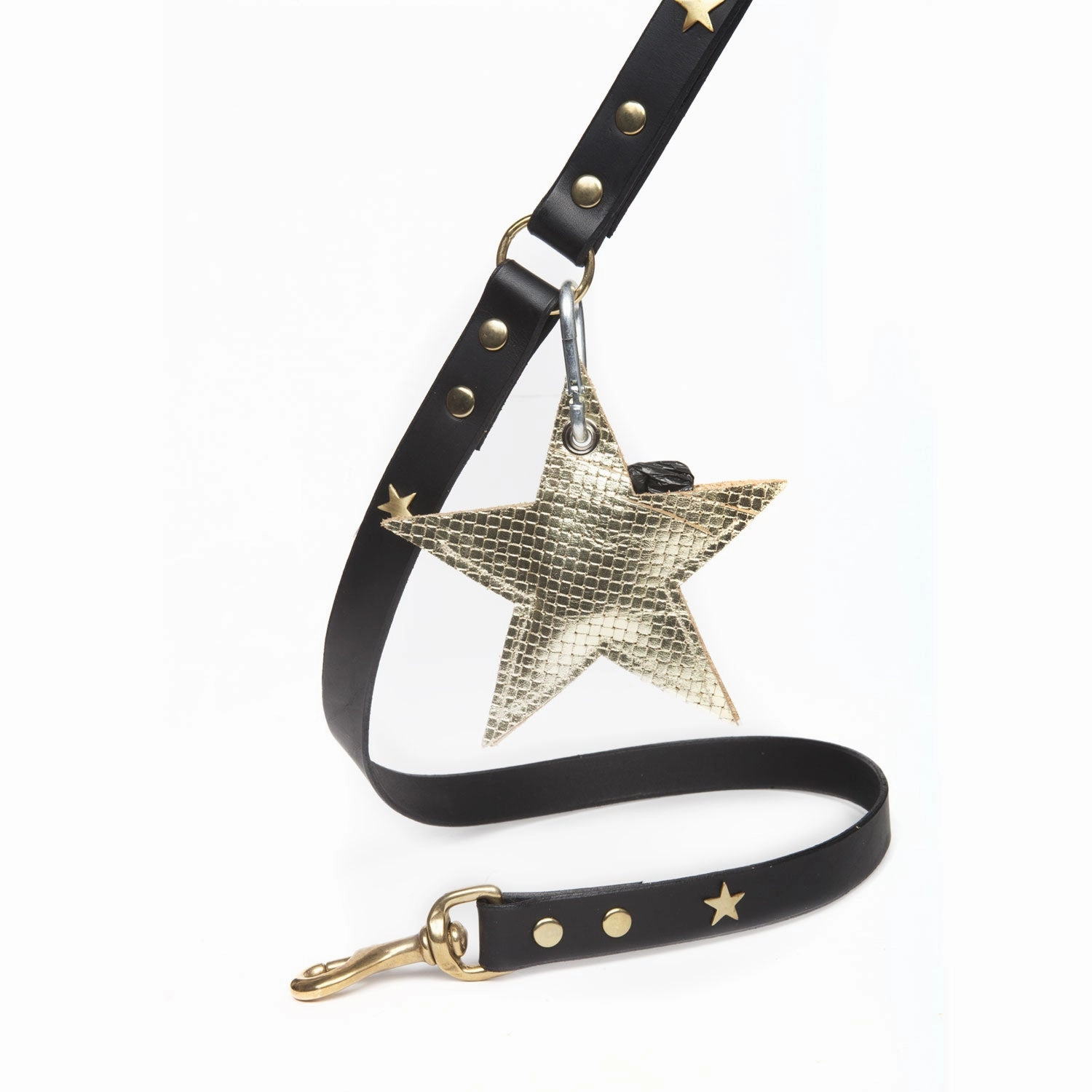 Gold Star Leather Poo Bag Pouch