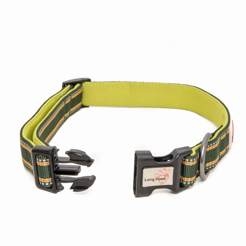 Green Comfort Collection Padded Dog Collar