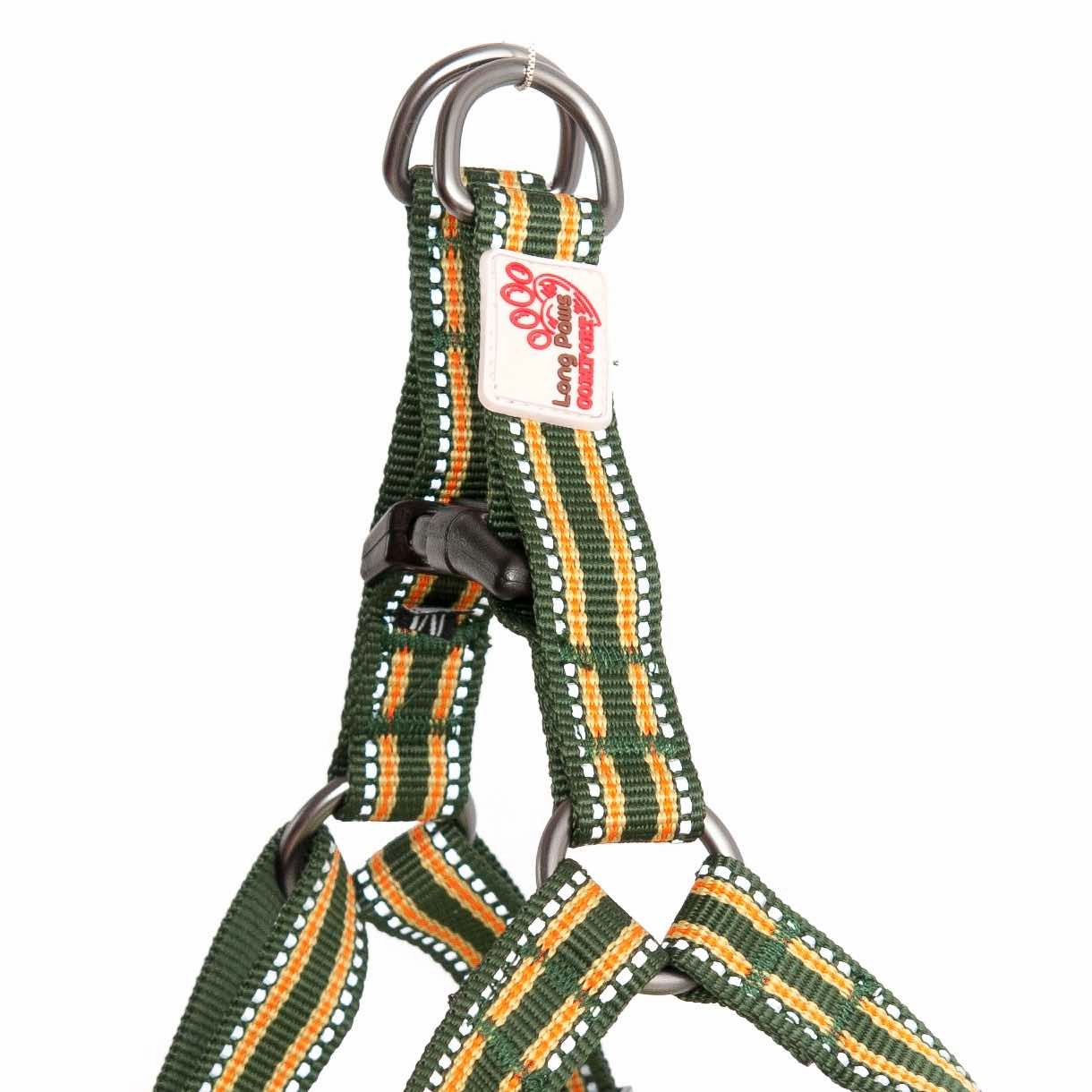 Green Padded Reflective Dog Harness