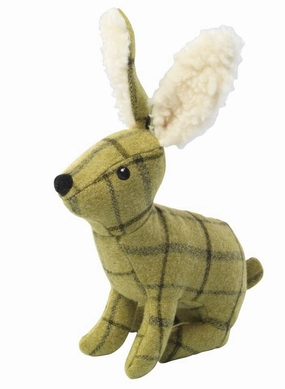 Green Tweed Plush Hare Dog Toy by House of Paws