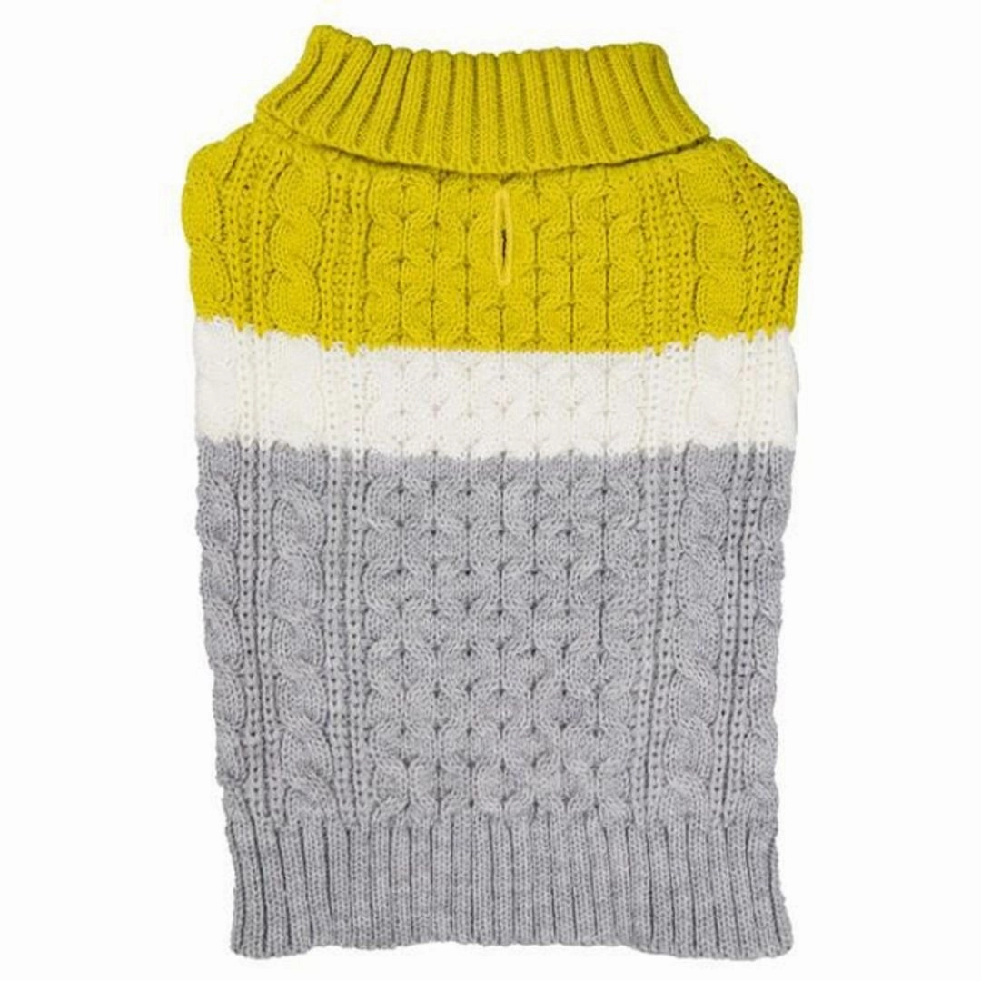 Grey & Yellow Colour Block Dog Jumper by Sotnos