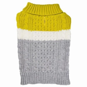Grey & Yellow Colour Block Dog Jumper by Sotnos