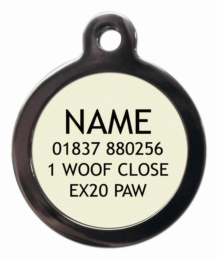 Grey Collie Clever By Nature Dog Tag