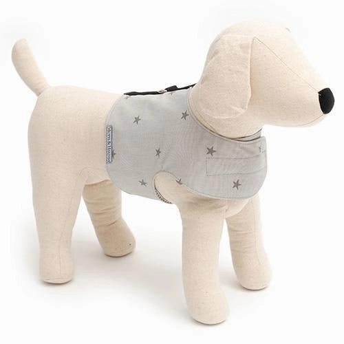 Grey Stars Soft Dog Harness