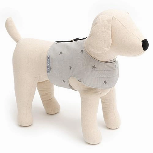 Grey Stars Soft Dog Harness