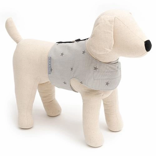 Grey Stars Soft Dog Harness