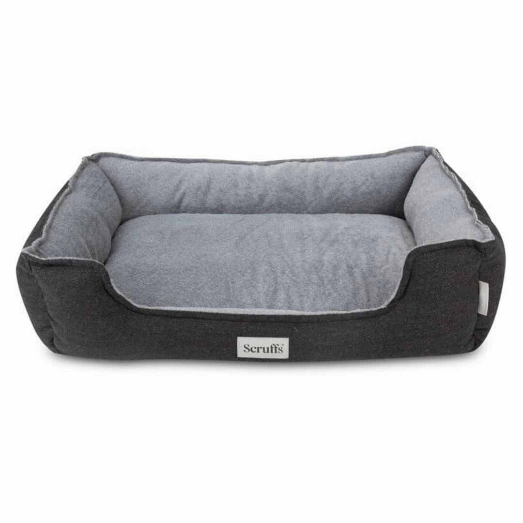 Harvard Memory Foam Box Dog Bed - Graphite Grey