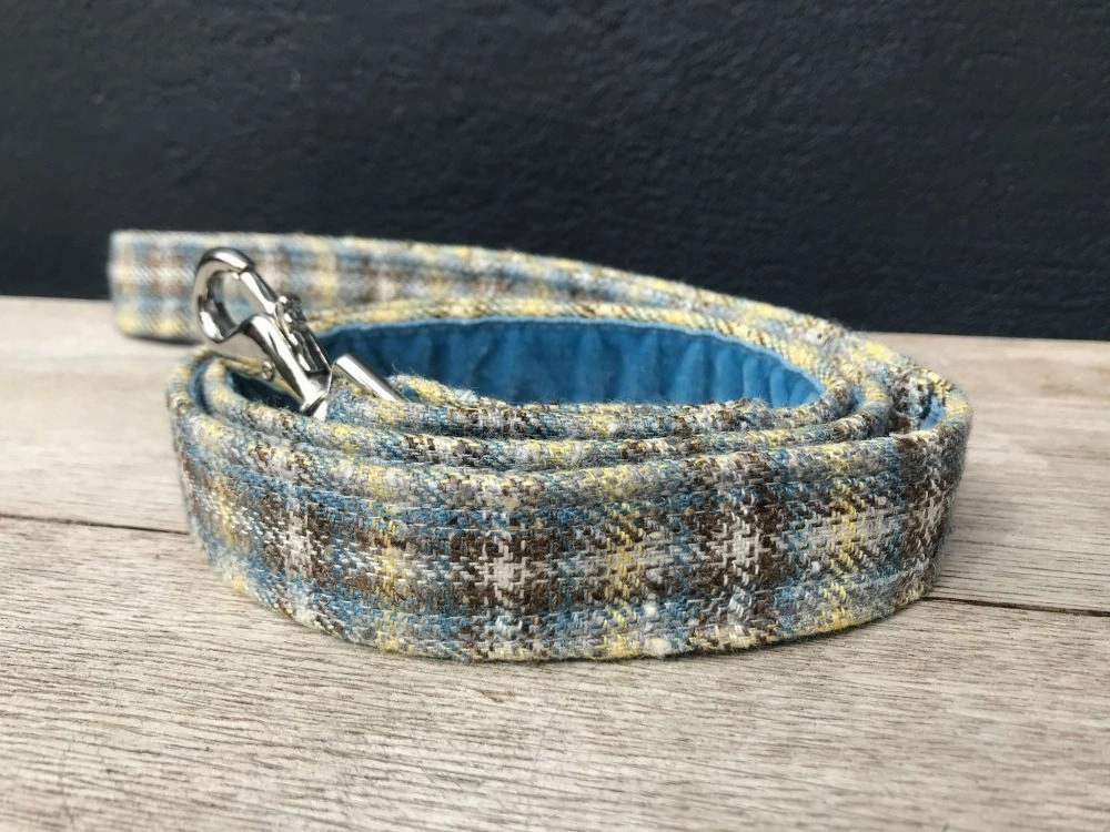 Harvest Donegal Tweed Velvet Lined Designer Dog Collar