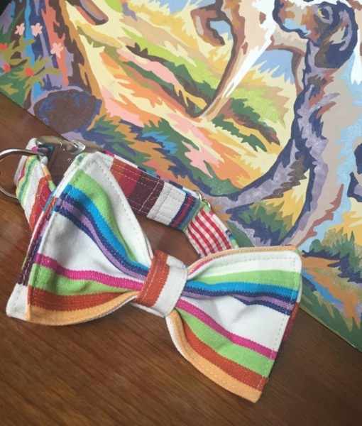 Hello Sailor Stripe Bow Tie Designer Dog Collar
